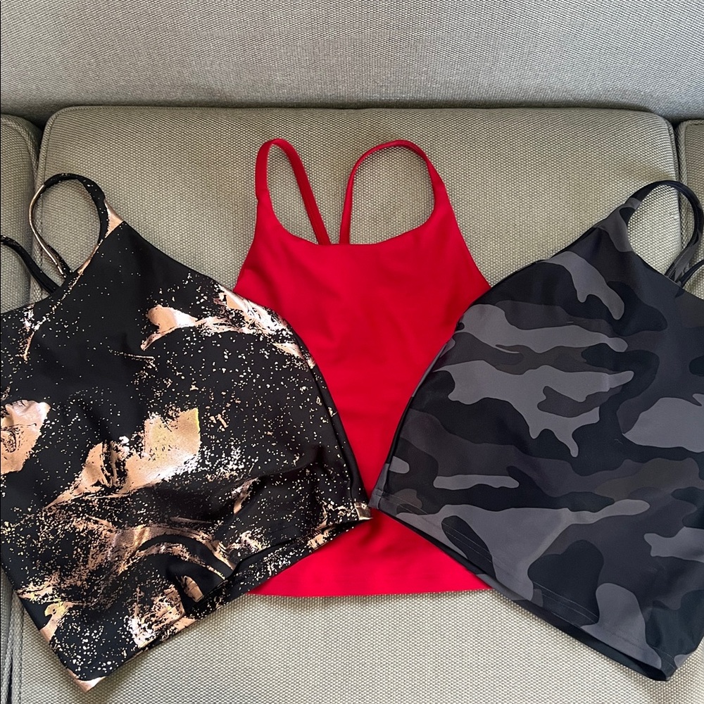 Set of Three Old Navy women’s halter longline sports bra